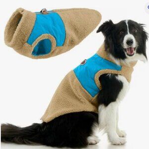 Gooby Zip-Up Sherpa Dog Vest,  NWT Cream, XX-Large: 29.5-in chest